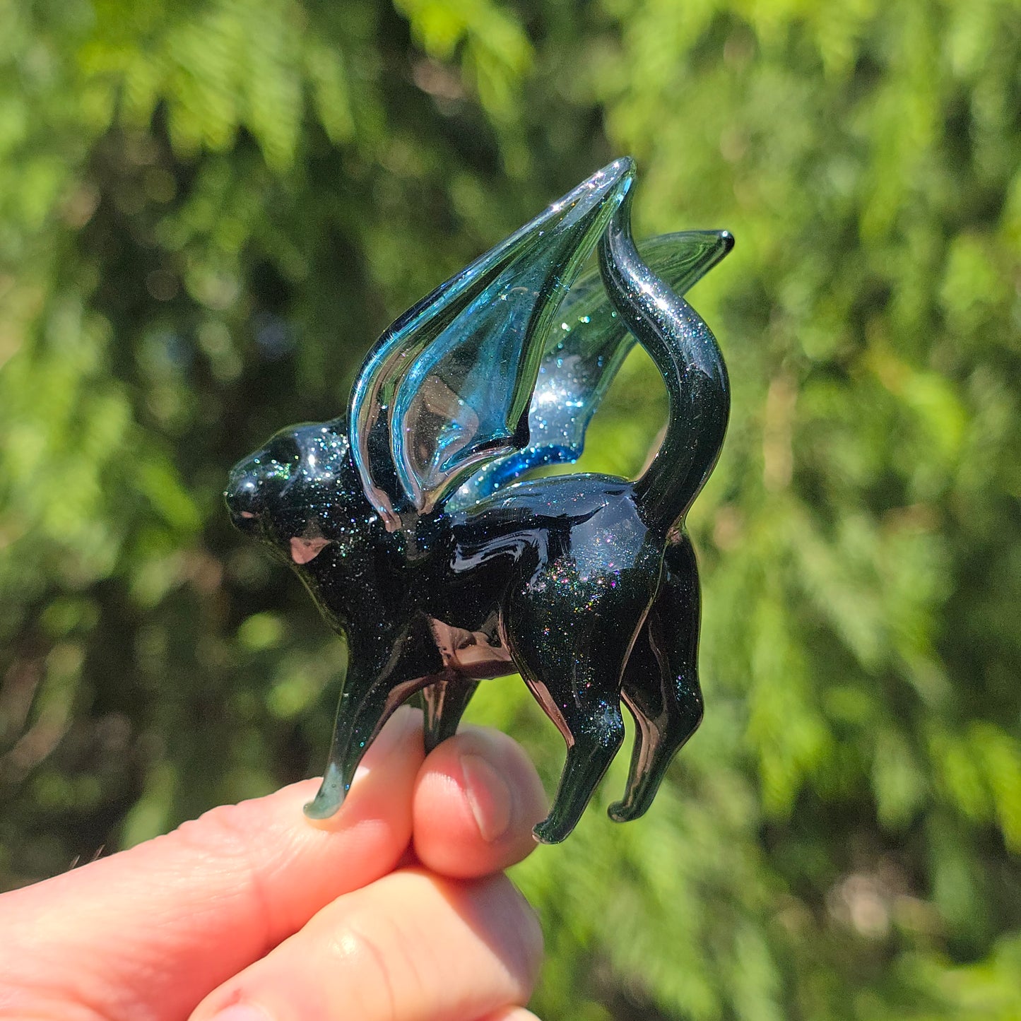 Blue Sparkle Angel Kitty