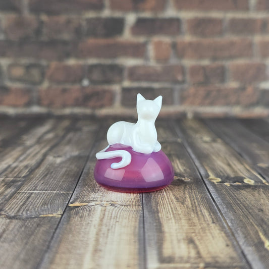 White Kitty Statuette
