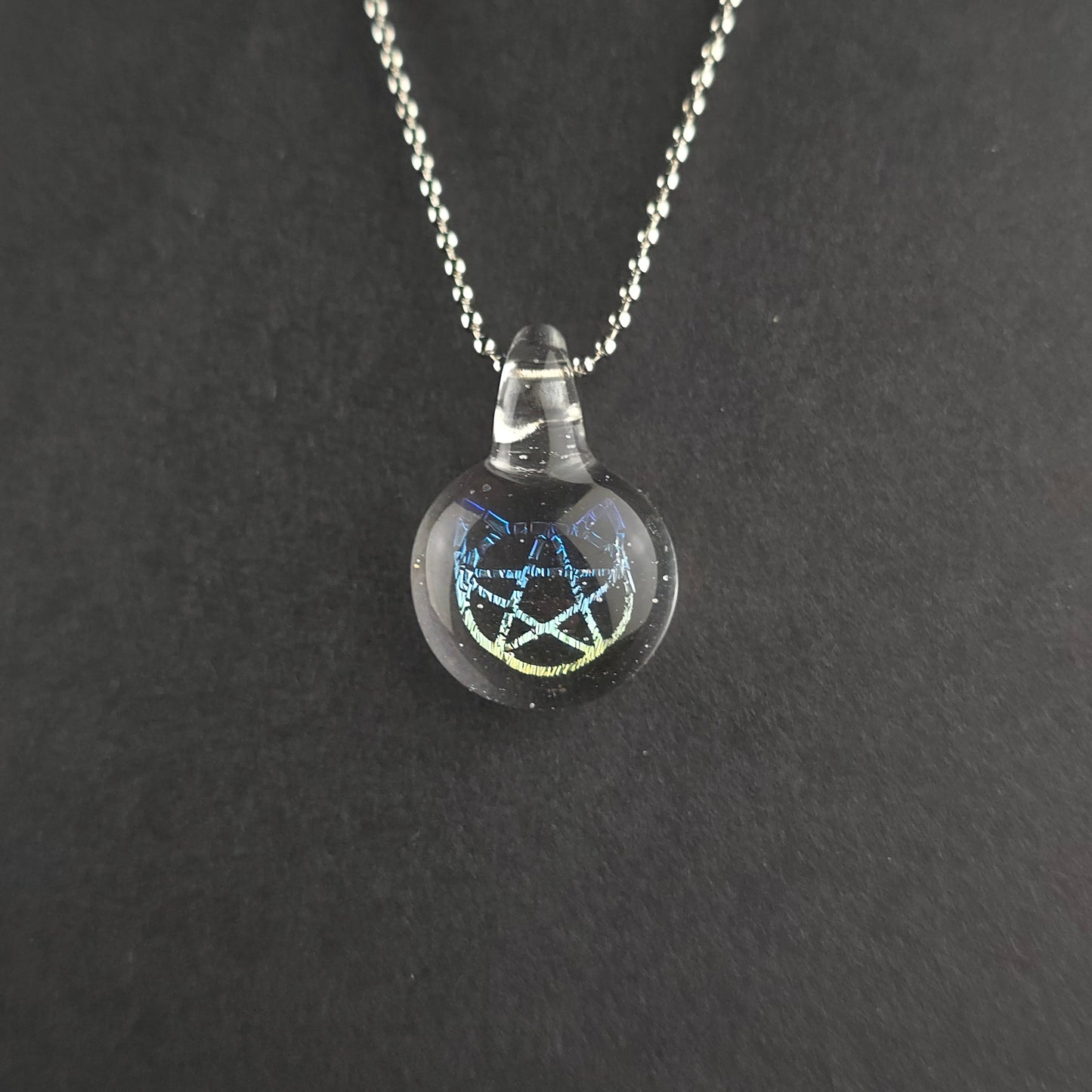 Mini Rainbow Dichro Kitty Face Pentacle: UV Lucy