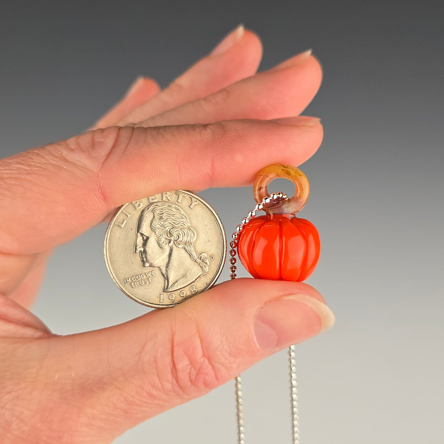 Pendant: Lava with Tan Stem