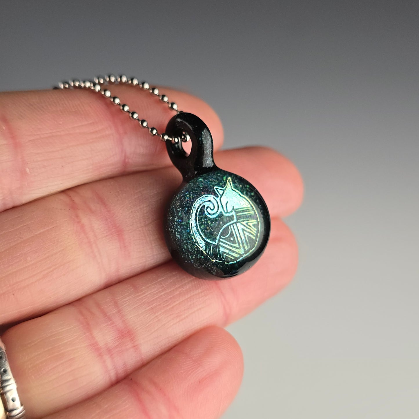 Mini Gold Dichro Aztec: Blue Stardust