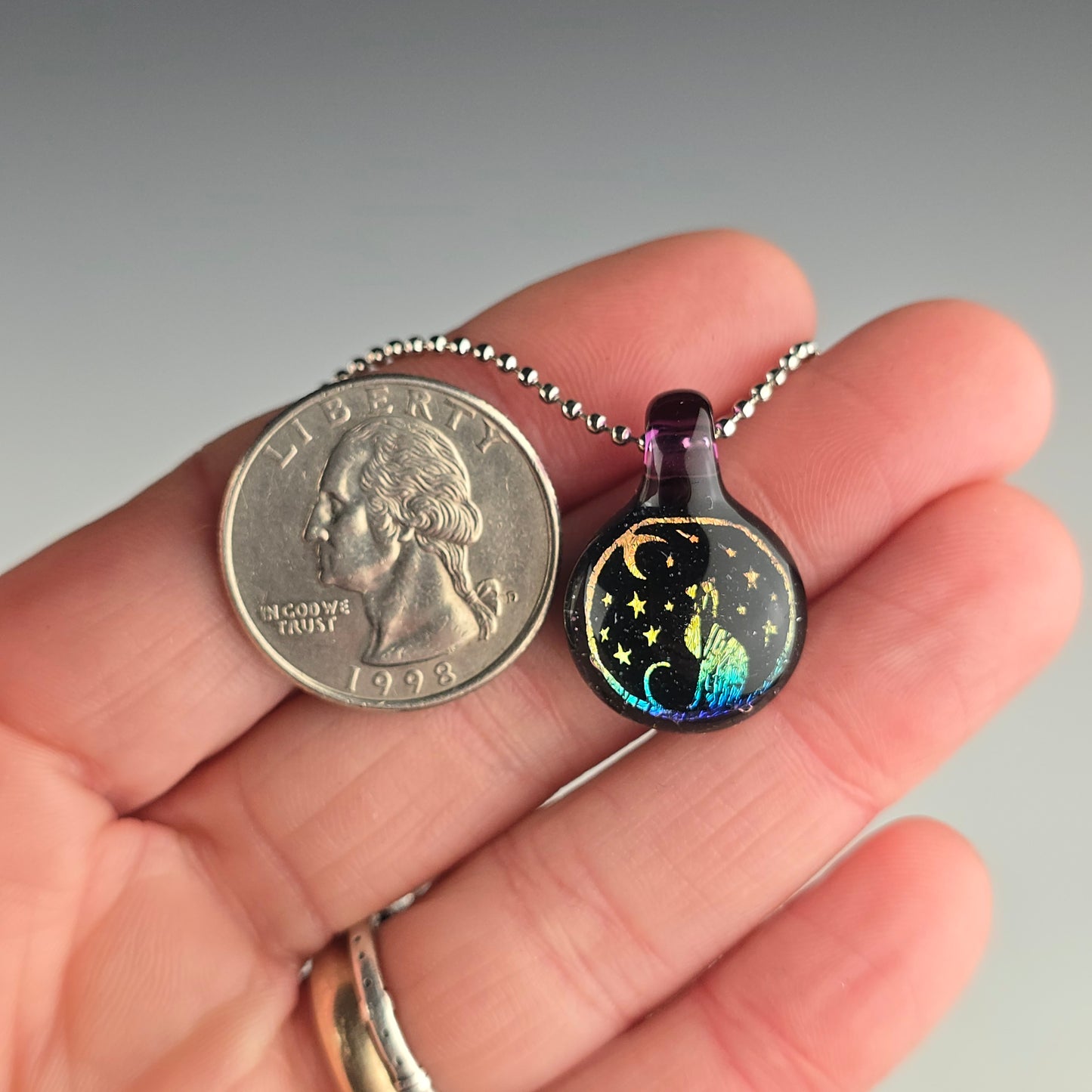 Mini Rainbow Dichro: Galaxy Amethyst  - Impurrrfect