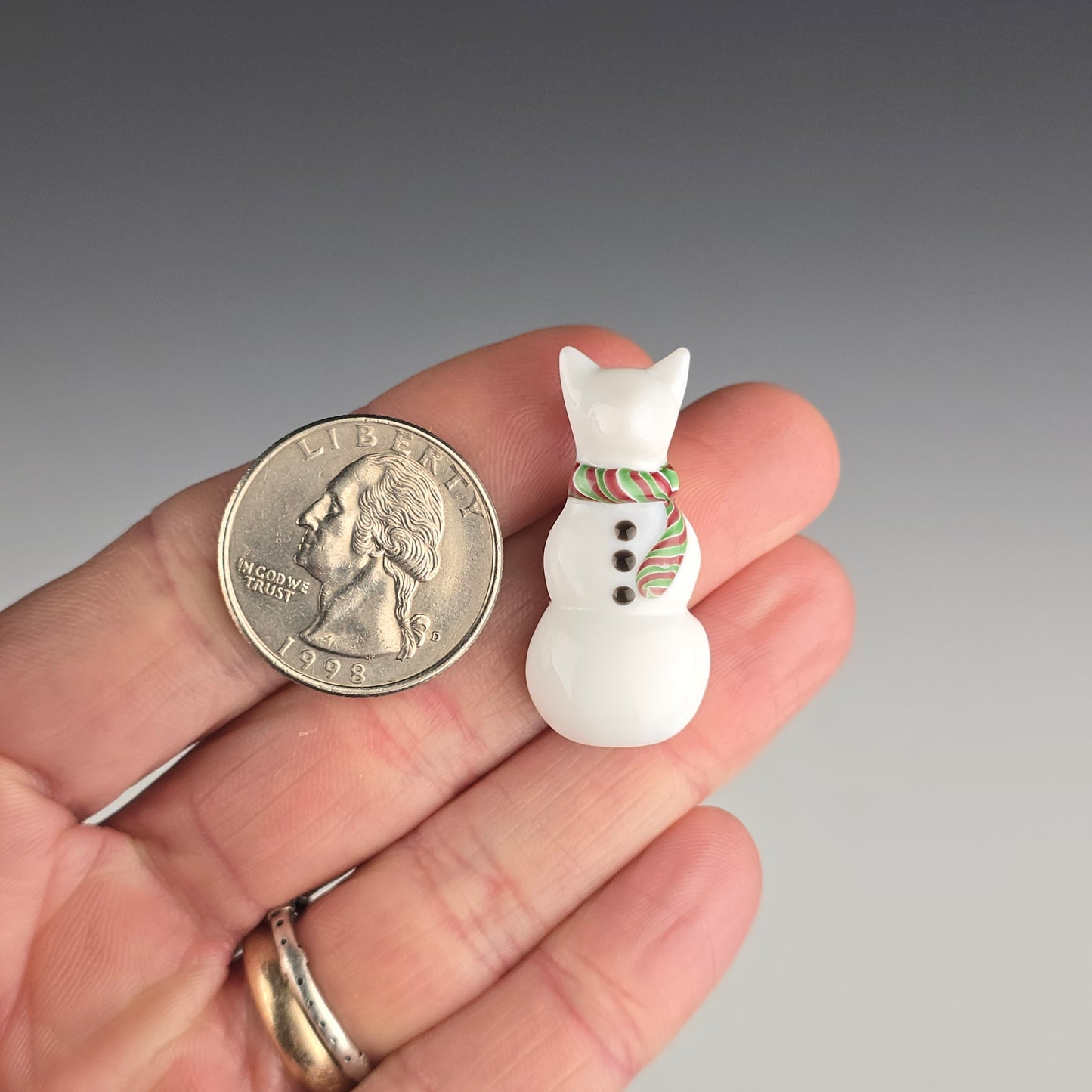 Snowman Kitty pendant
