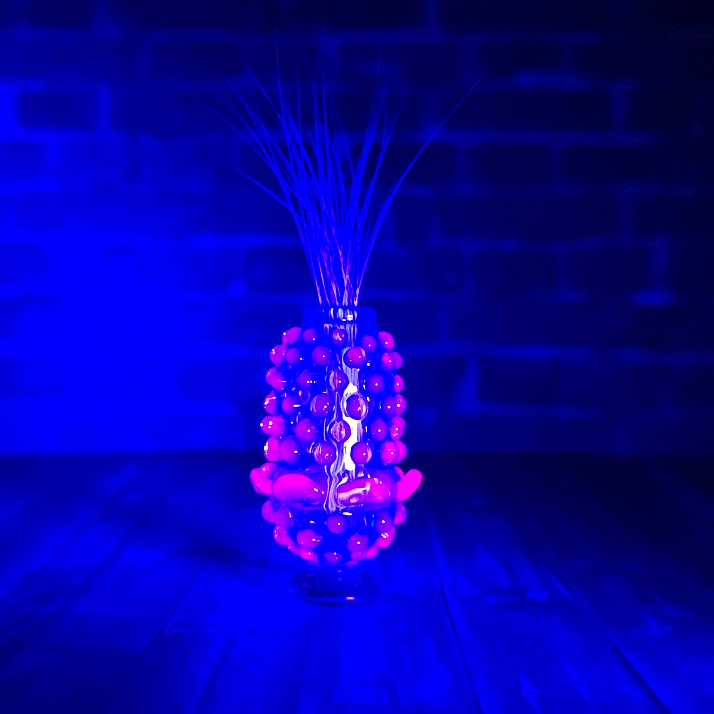 Ice Blue with UV Mini Fairy Lamp Replica Whisker Vase