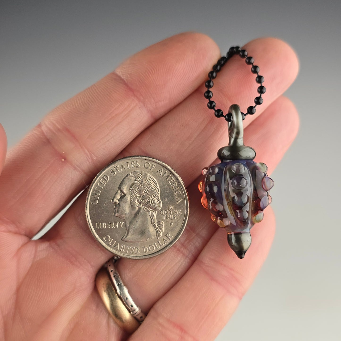 Double Amber Purple Bauble