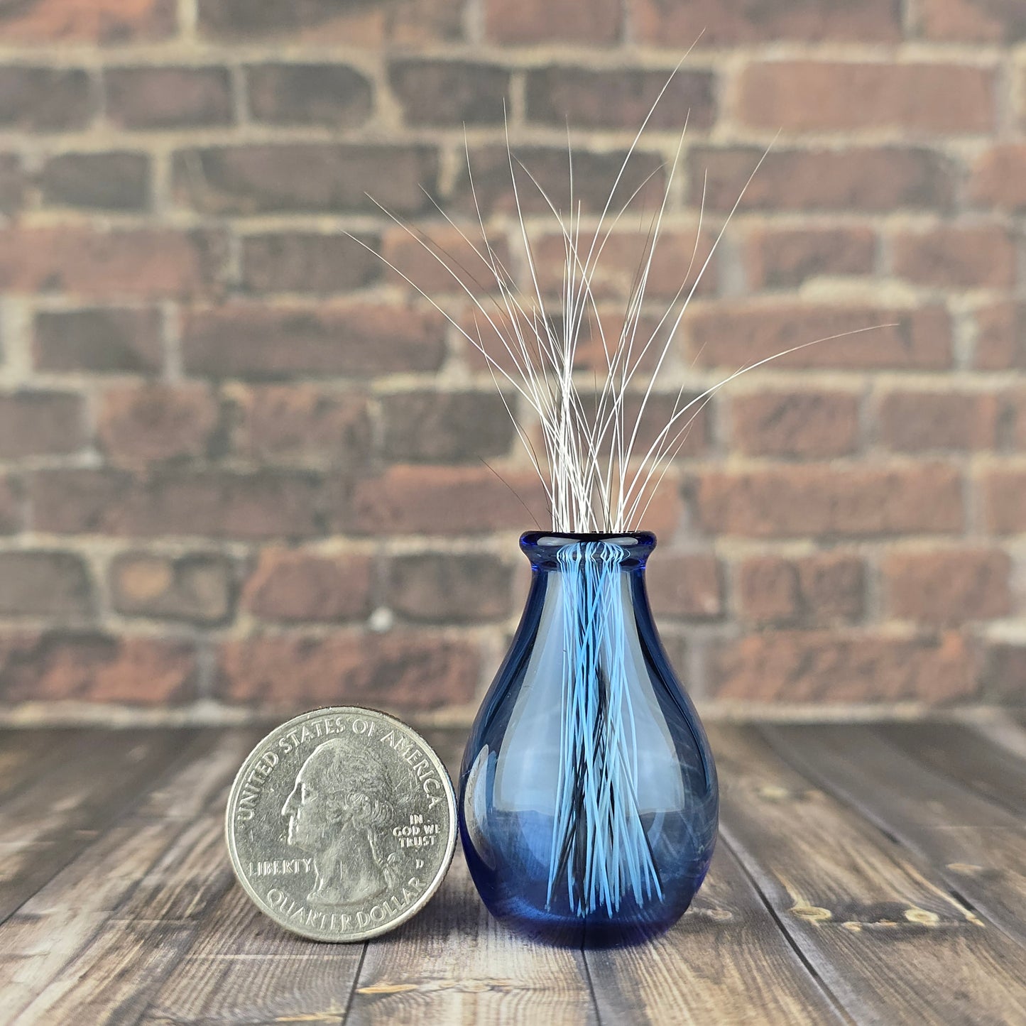 Tall Cobalt Whisker Vase