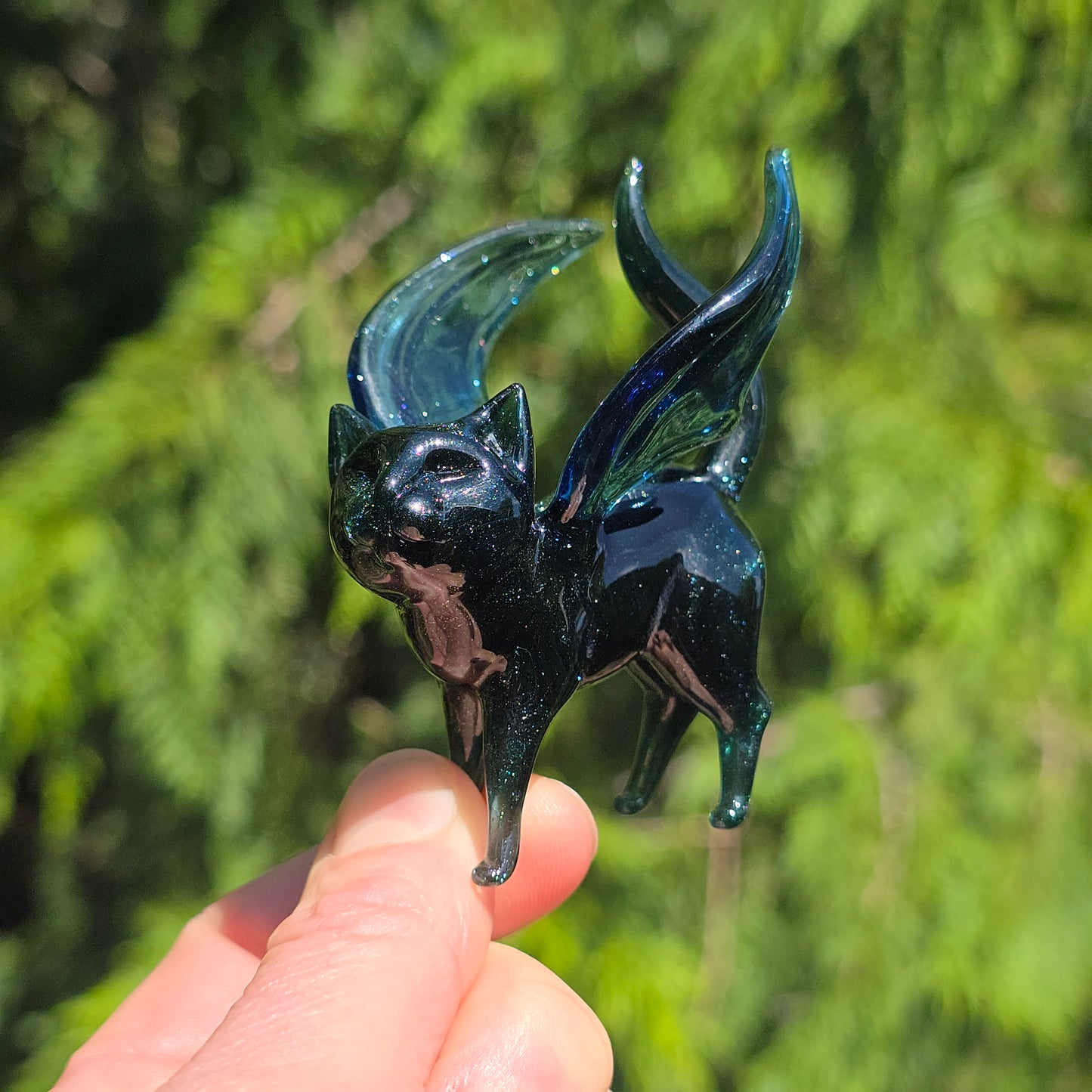 Blue Sparkle Angel Kitty
