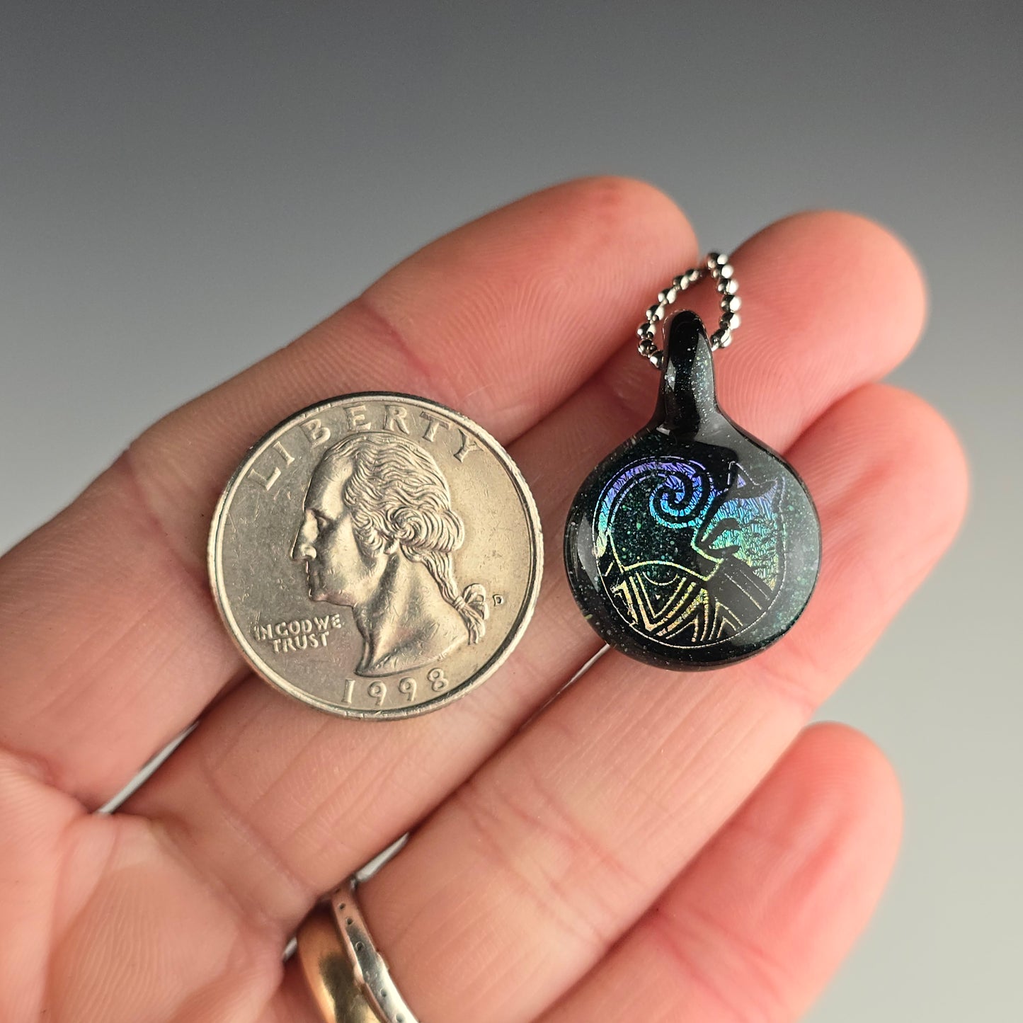 Mini Rainbow Dichro Aztec: Heavy Blue Leprechaun