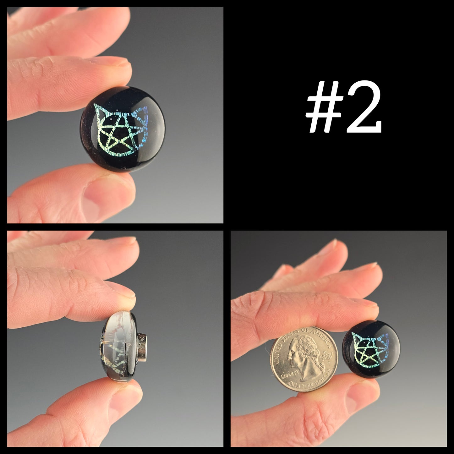 Dichro Magnets: Kitty Face Pentacle