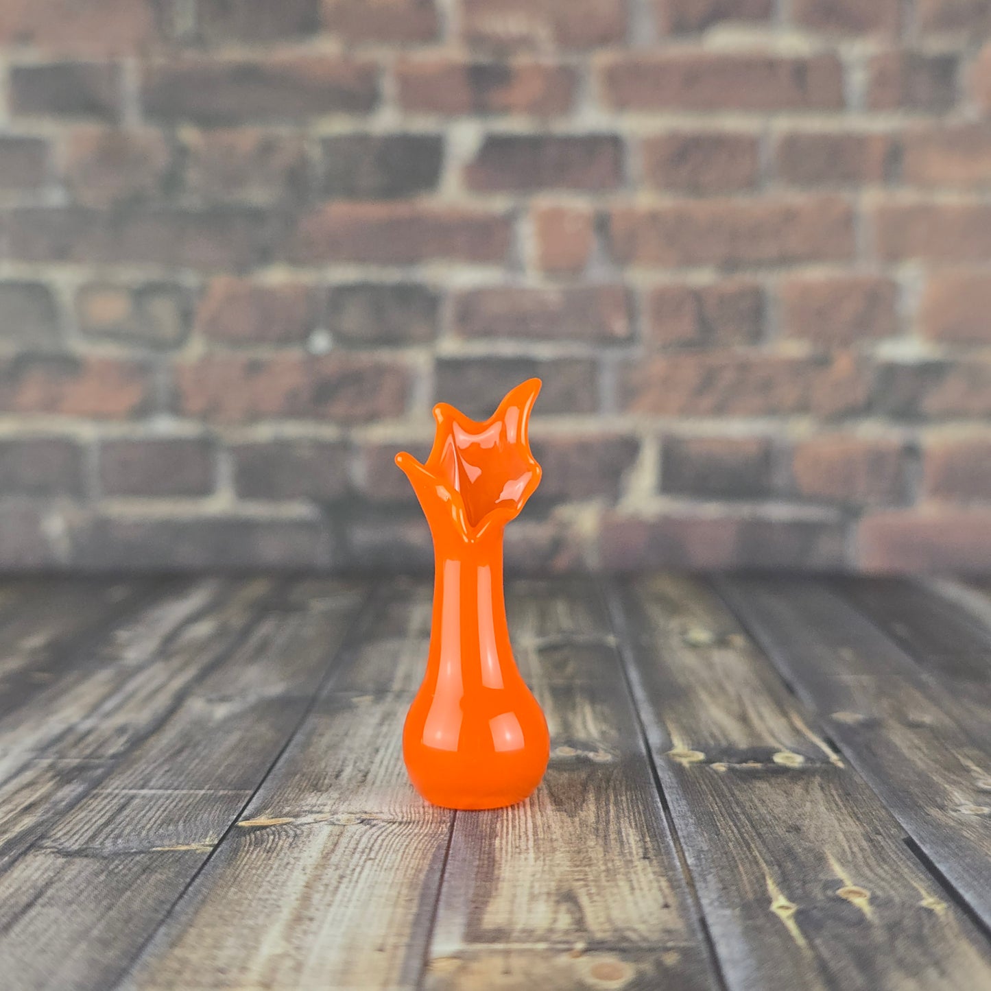 Retro Orange Flare Vase