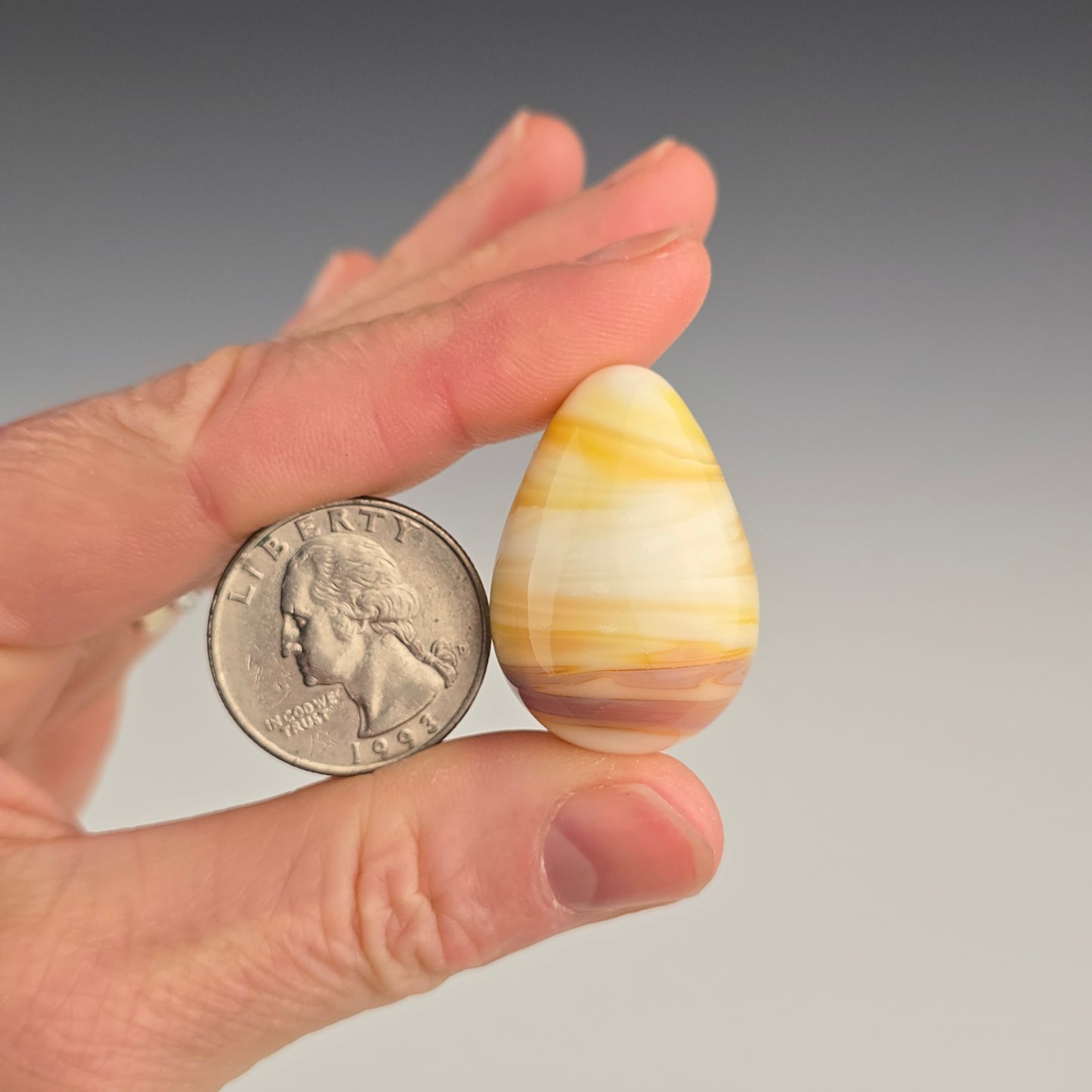 Slag Egg: Amber over White
