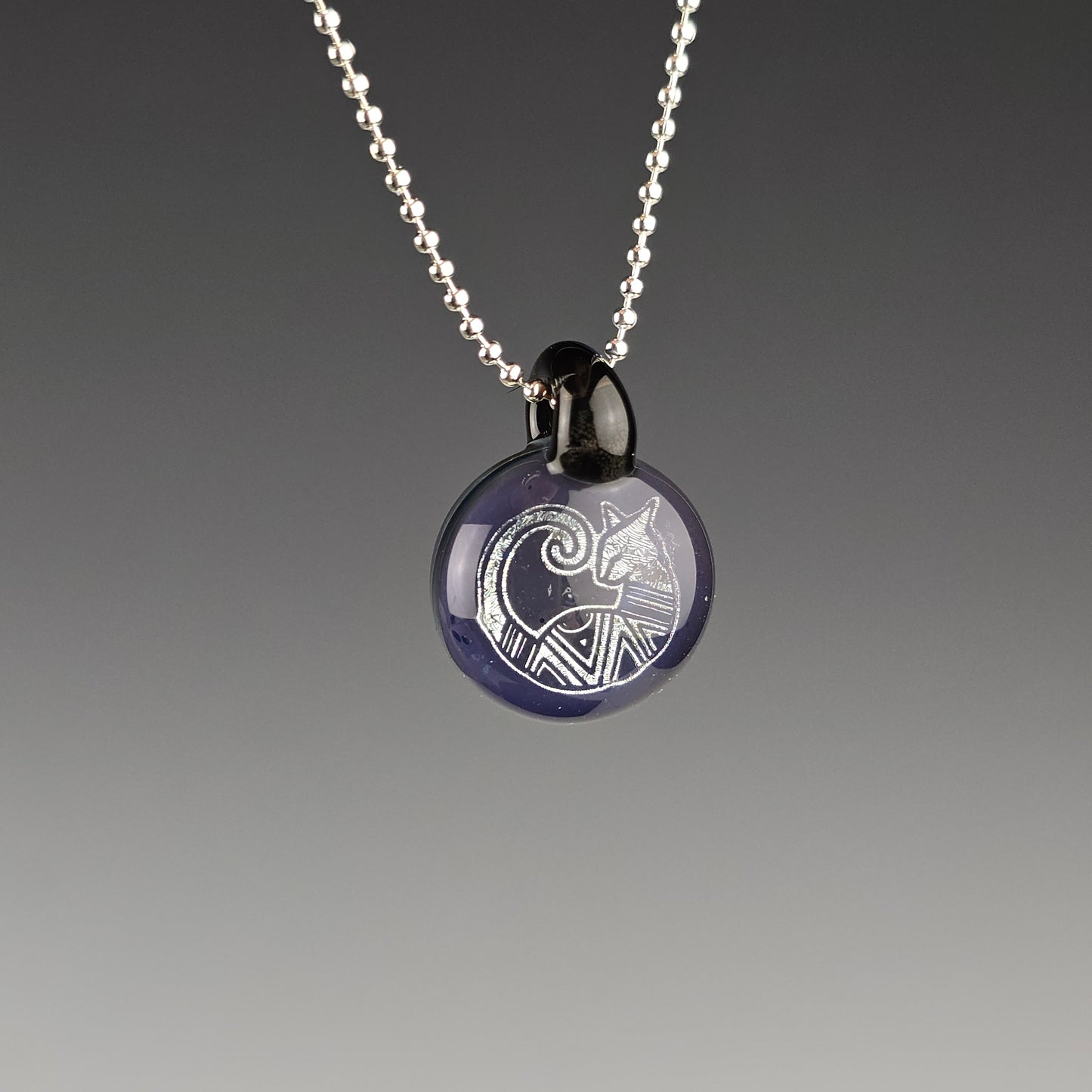 Mini Silver Dichro Aztec: Purple Sable