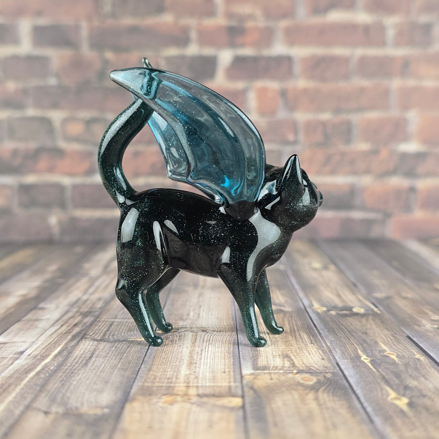 Blue Sparkle Angel Kitty