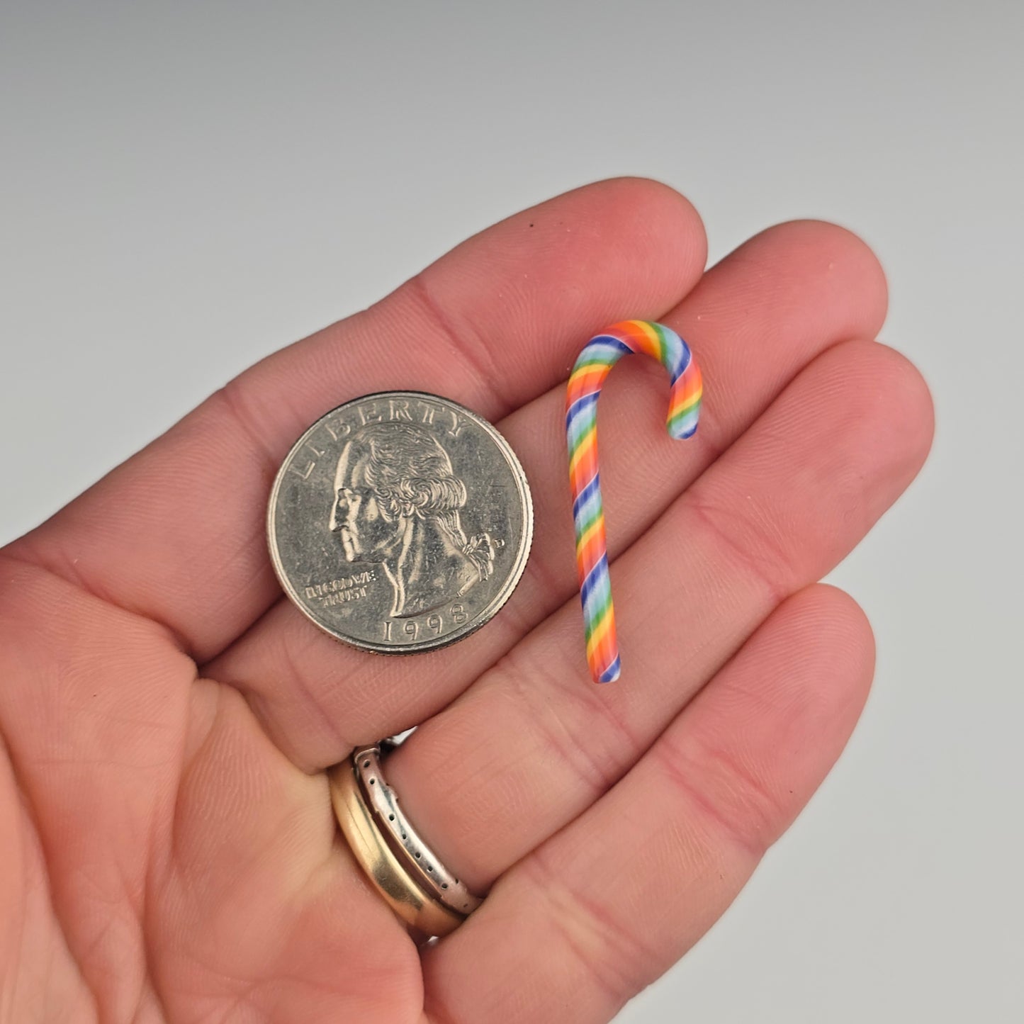 Miniature Glass Candy Cane