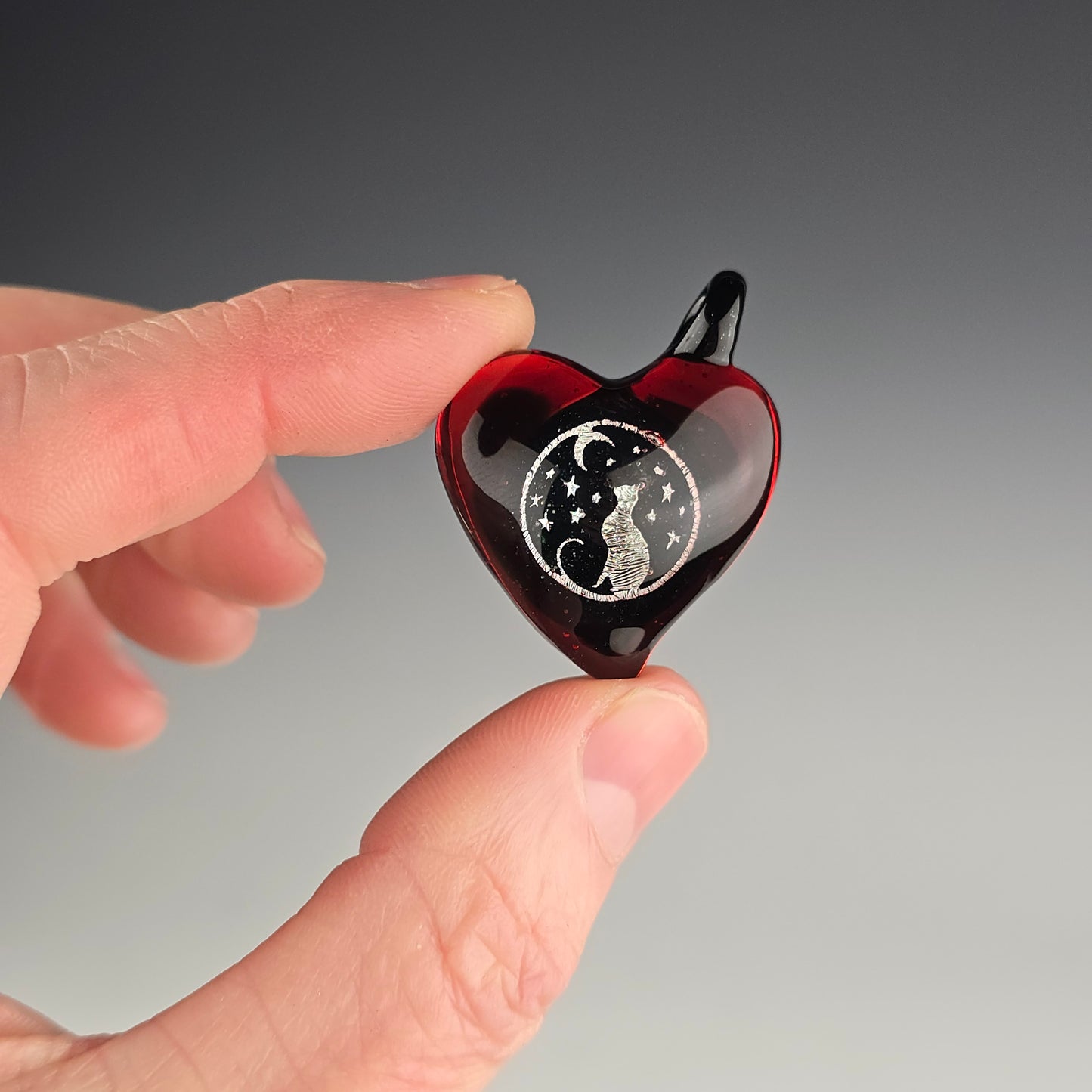 Dichro Image Galaxy & Ruby Heart