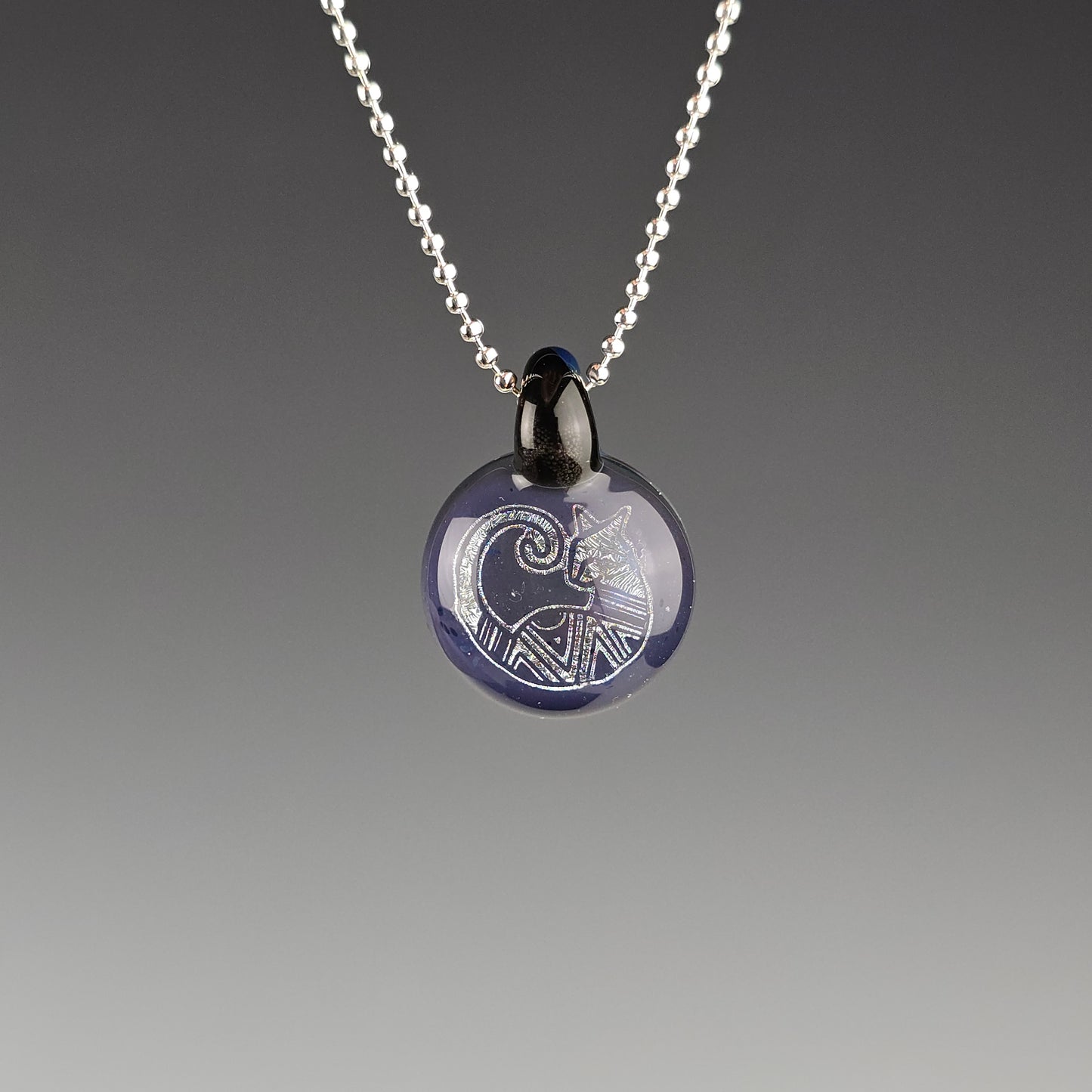 Mini Silver Dichro Aztec: Purple Sable