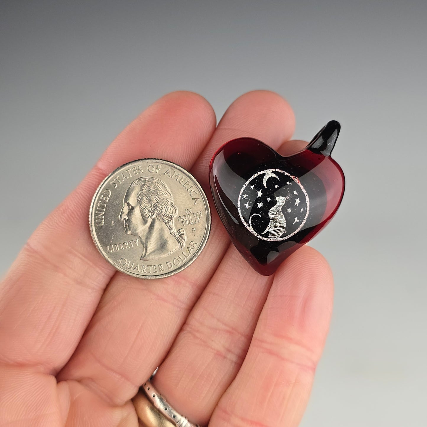 Dichro Image Galaxy & Ruby Heart