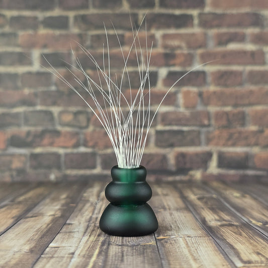 Frosted Funky Retro Emerald Mini Whisker Vase