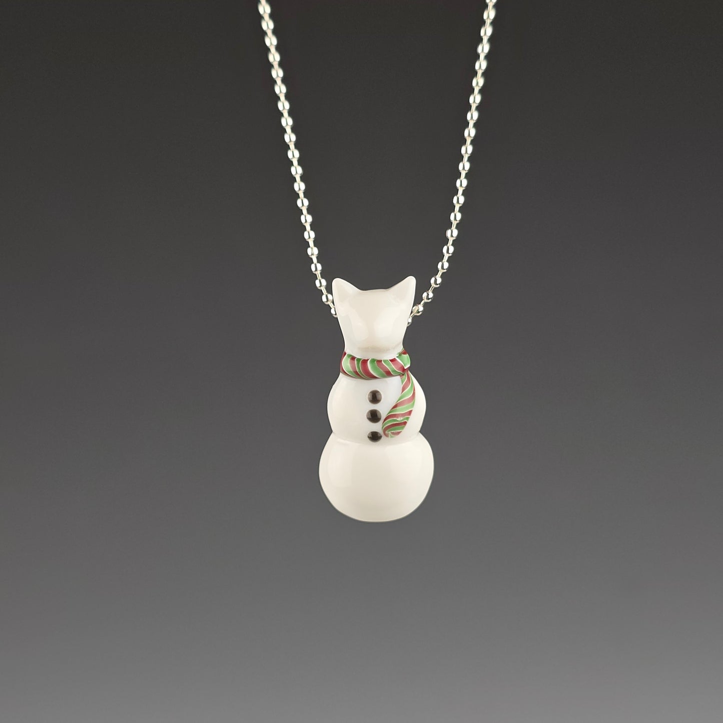 Snowman Kitty pendant