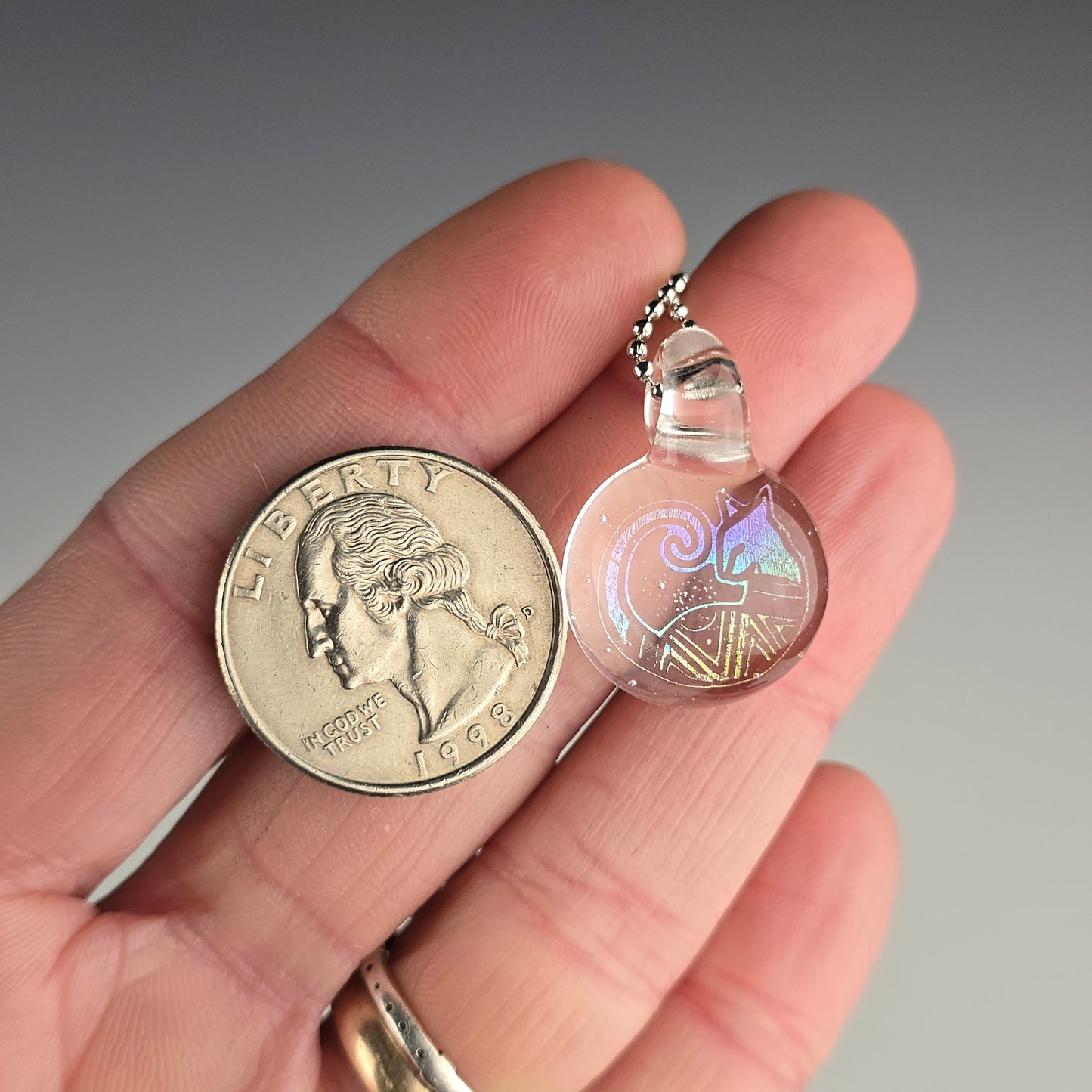 Mini Rainbow Dichro Aztec Kitty: UV Lucy