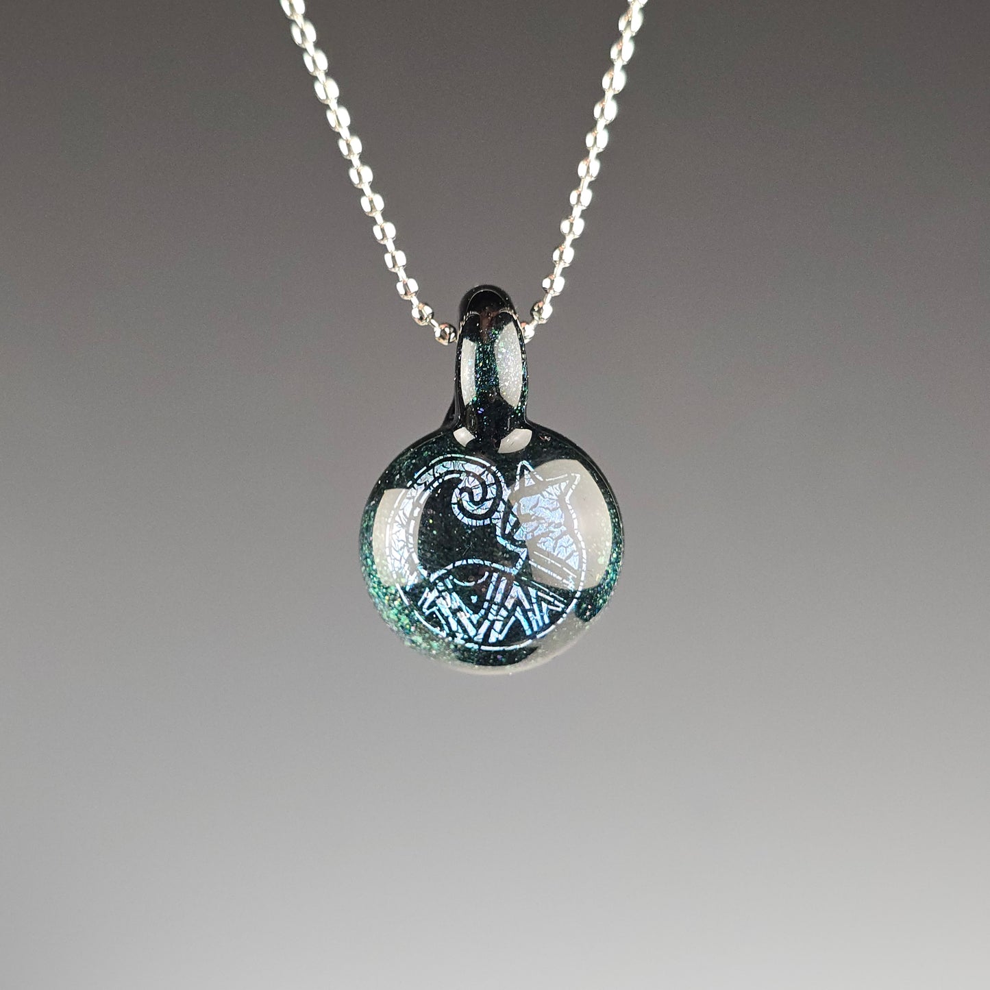 Mini Blue Dichro Aztec: Heavy Blue Leprechaun