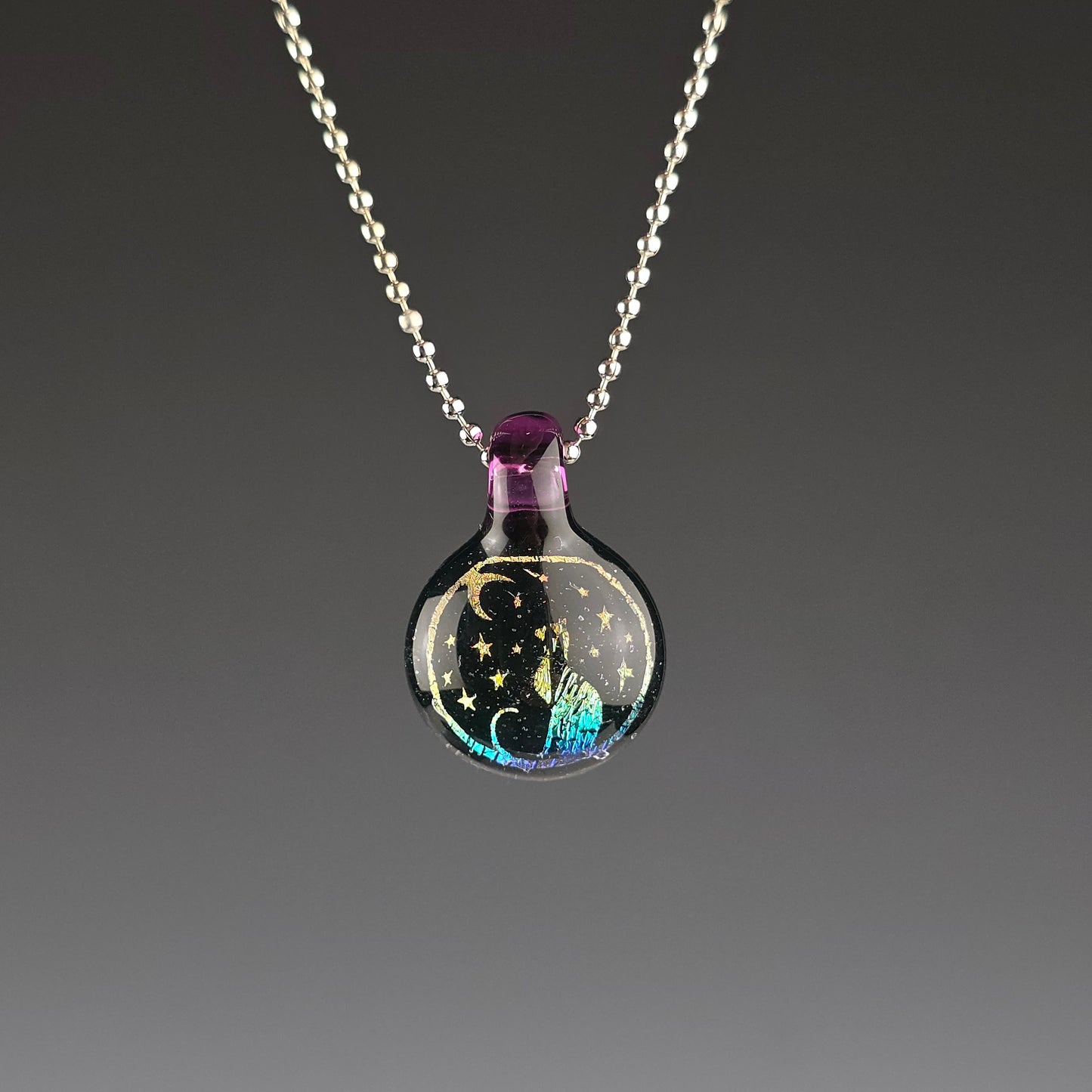 Mini Rainbow Dichro: Galaxy Amethyst  - Impurrrfect