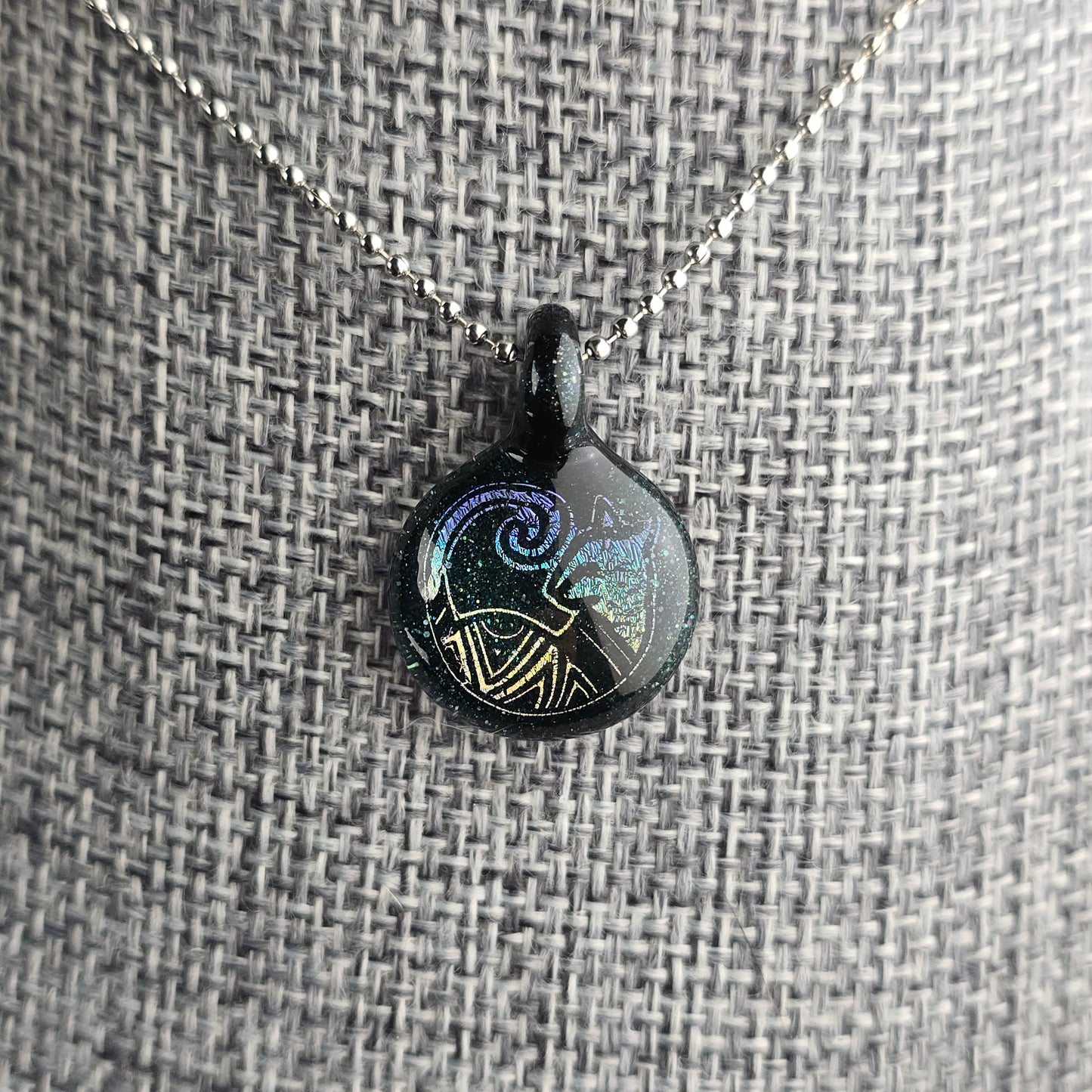 Mini Rainbow Dichro Aztec: Heavy Blue Leprechaun