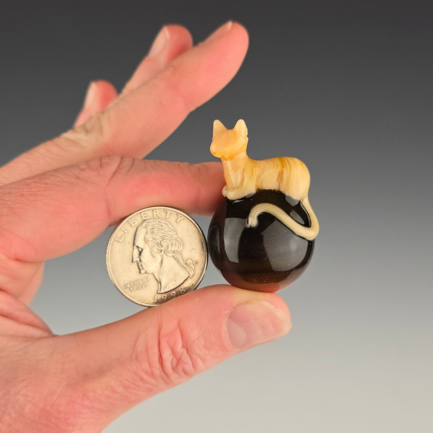 Orange Tabby Tigers Eye 25mm