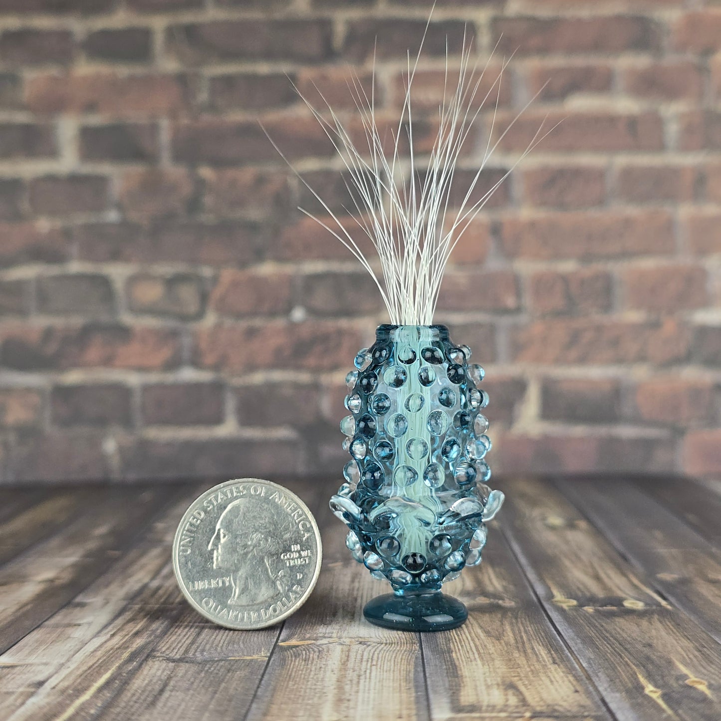 Ice Blue with UV Mini Fairy Lamp Replica Whisker Vase