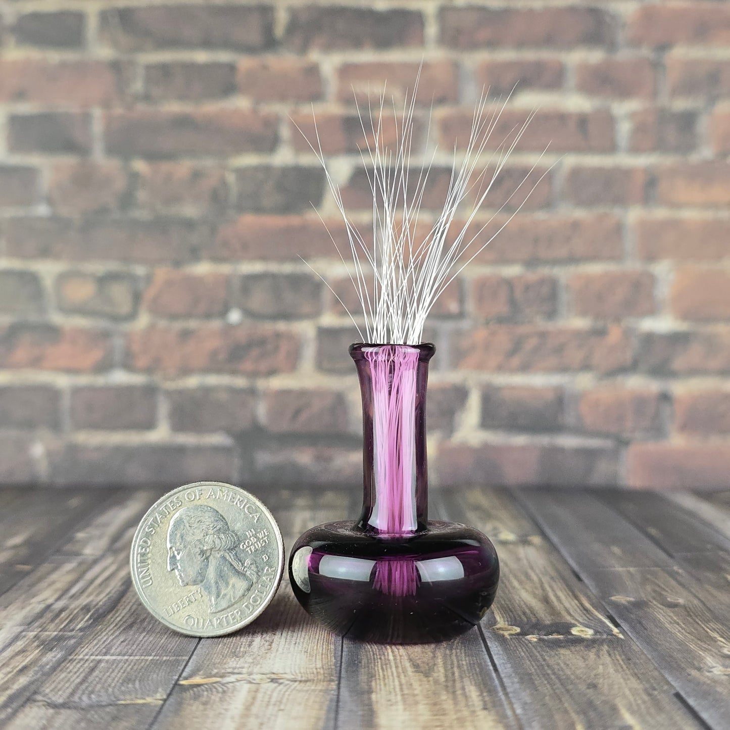 Tall Gold Amethyst Vase