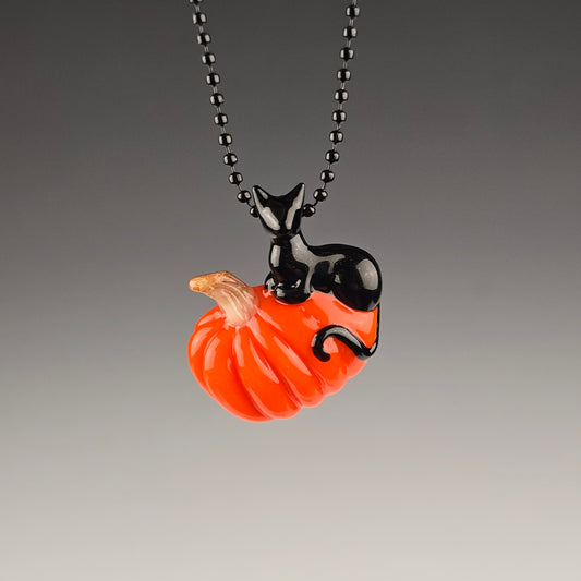 Galaxy & Lava Pumpkin Loaf (Tan Stem) Pendant