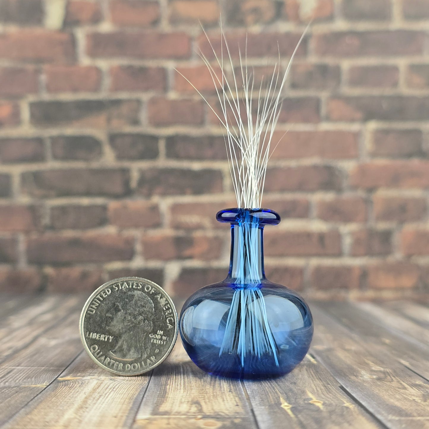 Tall Cobalt Whisker Vase #2