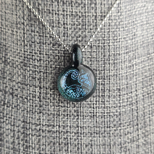 Mini Blue Dichro Aztec: Heavy Blue Leprechaun