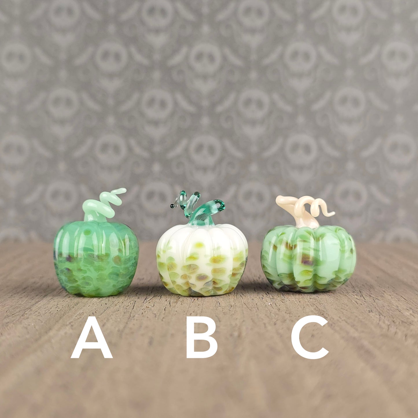 Pumpkin Trinkets: Spotted Sage & White
