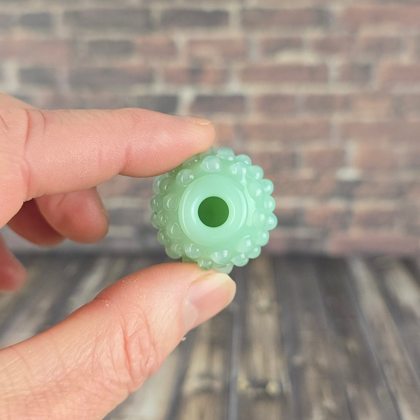 Jade Hobnail Footed Vase (UV)