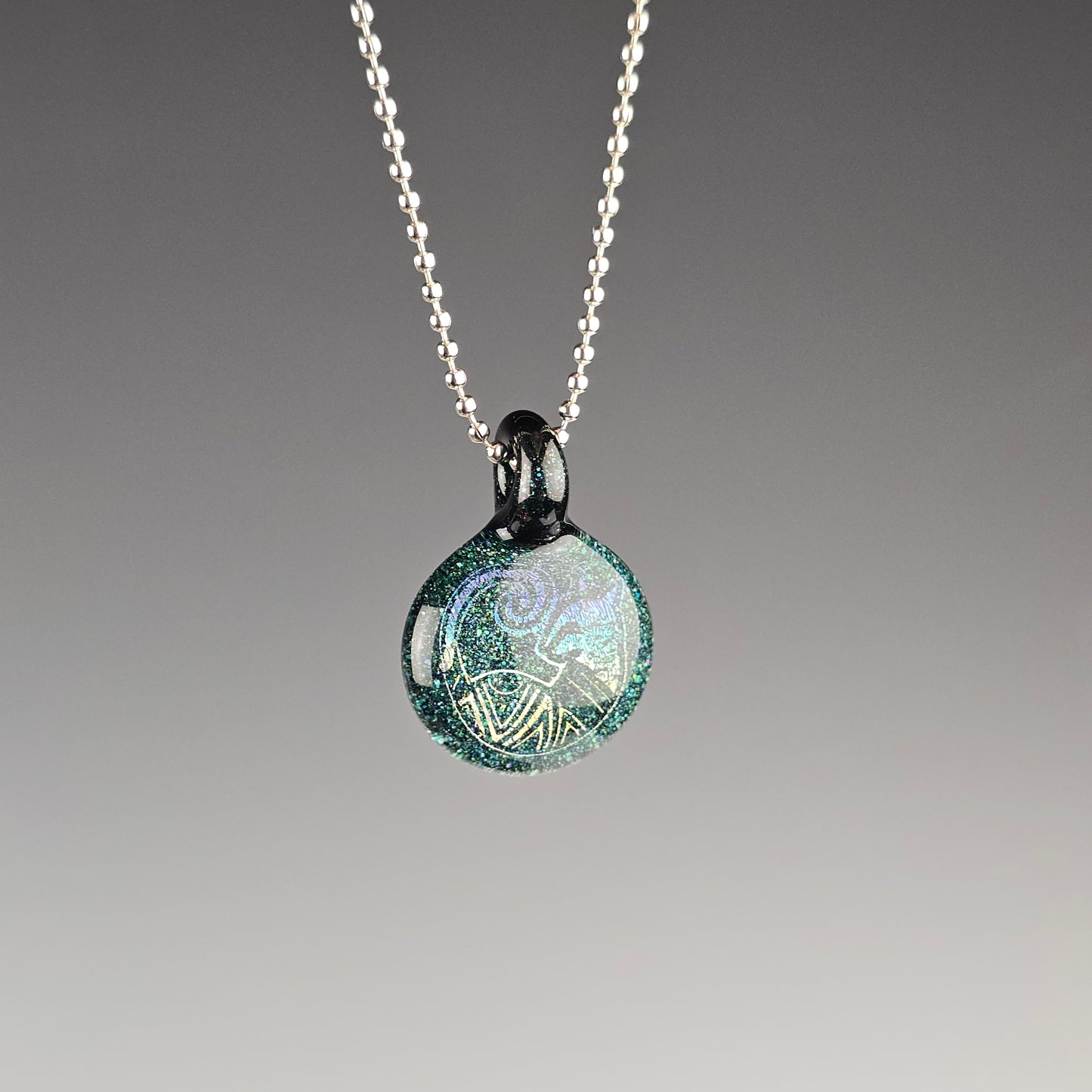 Mini Rainbow Dichro Aztec: Heavy Blue Leprechaun