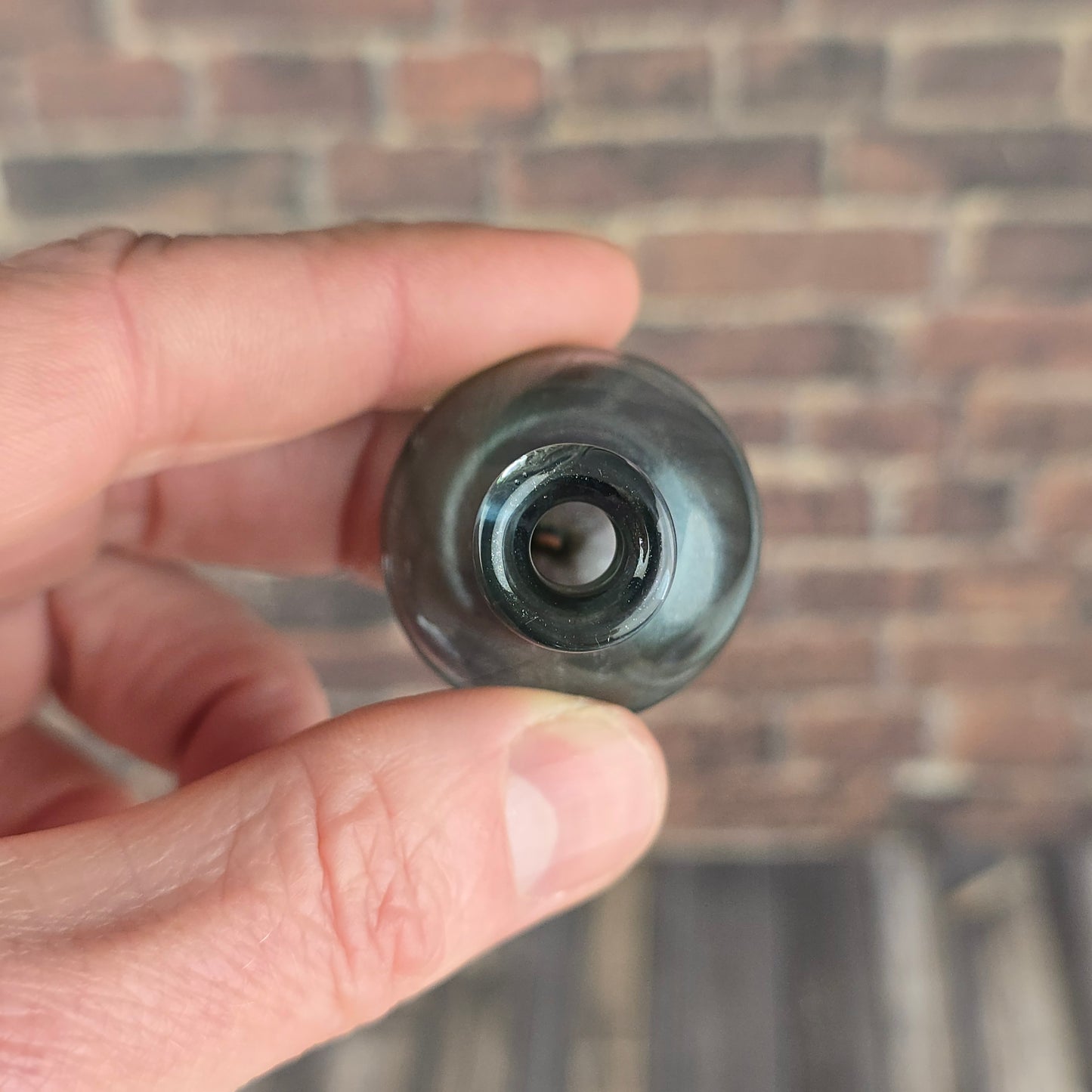 Sparkly Gray Whisker Vase #3