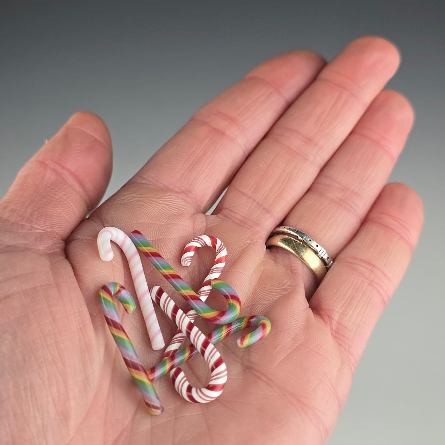 Miniature Glass Candy Cane