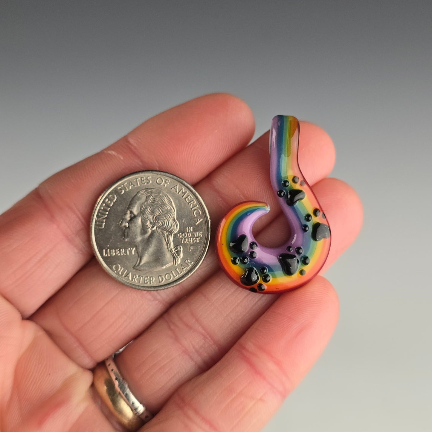 UV Rainbow Paw Print Spiral