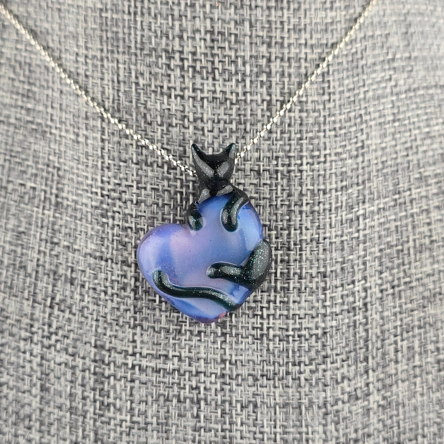 Blue Leprechaun Clingy on a Pink Slyme Heart