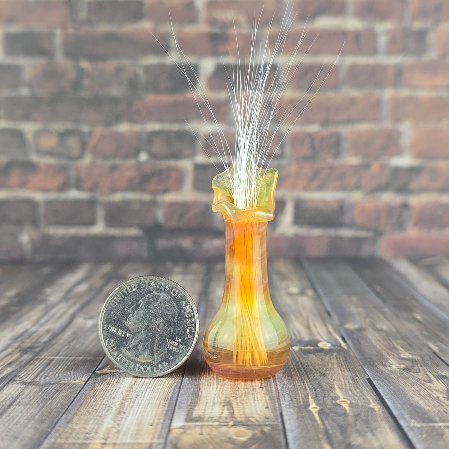 Retro Light Amber Flare Vase