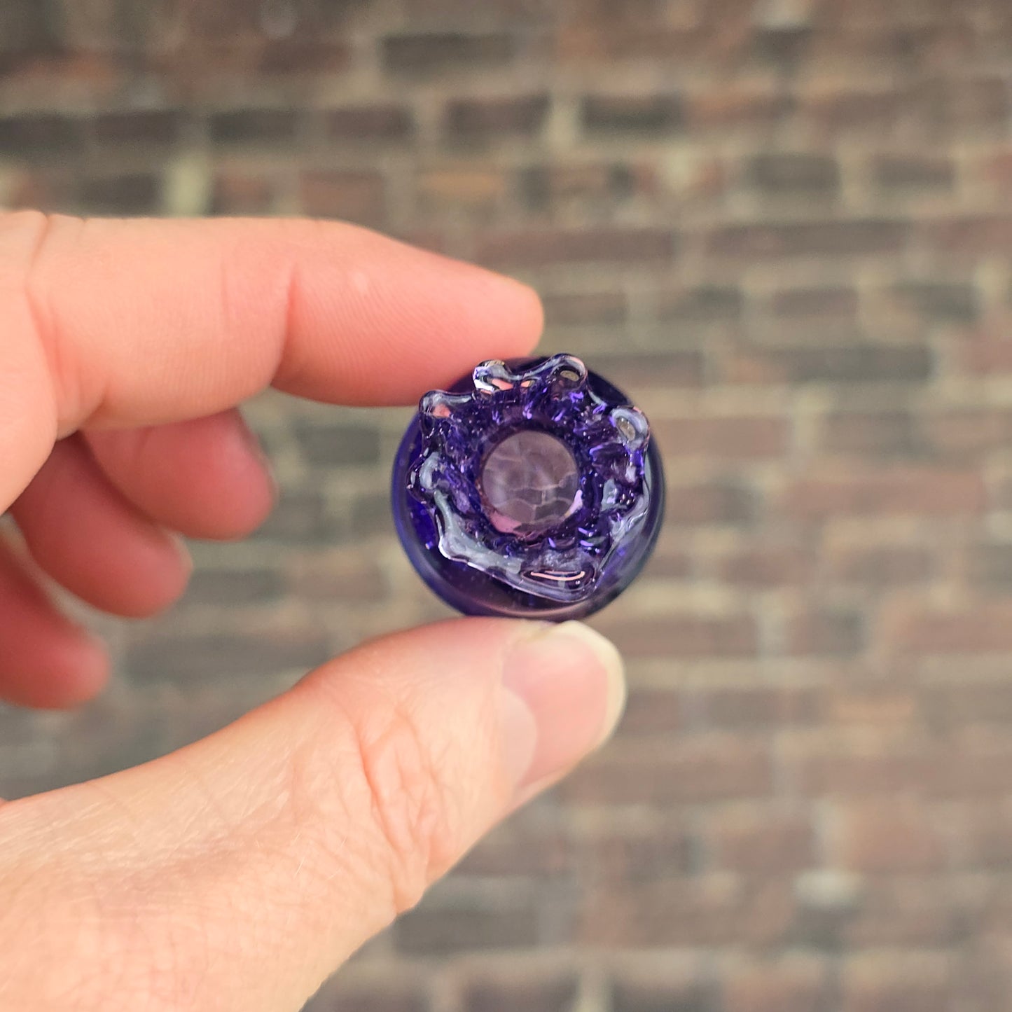 Purple Lollipop Splash Top Double Bubble Whisker Vase