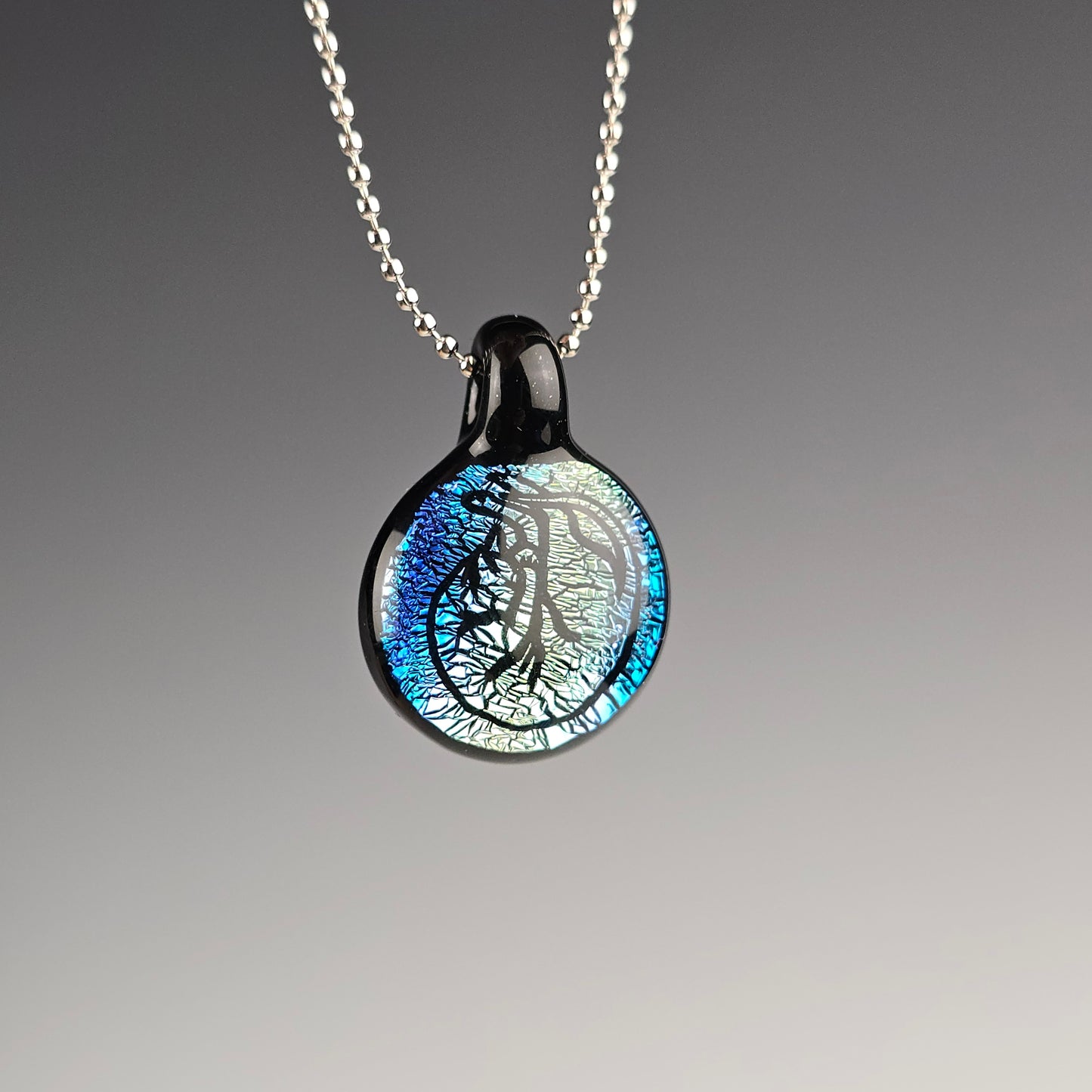 Medium Blue & Gold Dichro: Shrimpin' Kitty