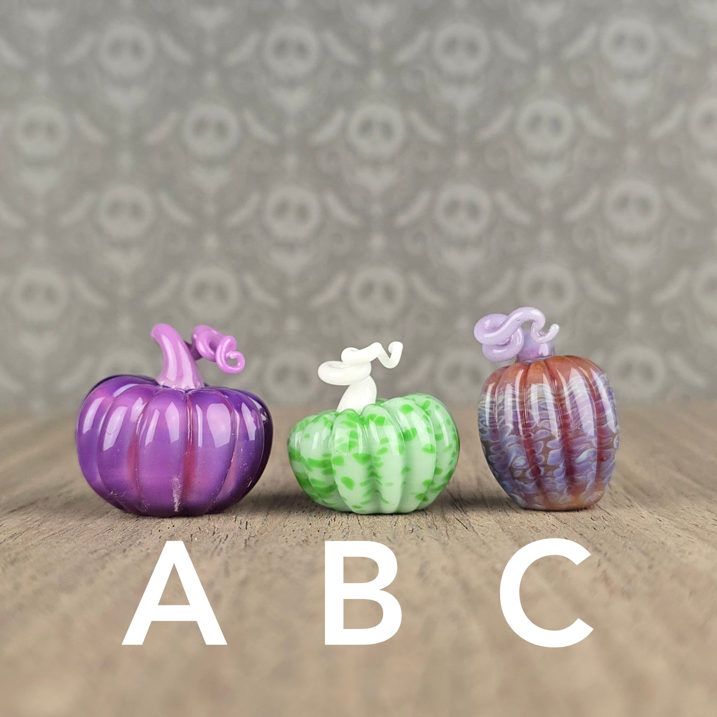 Short Pumpkin: Purples & Green