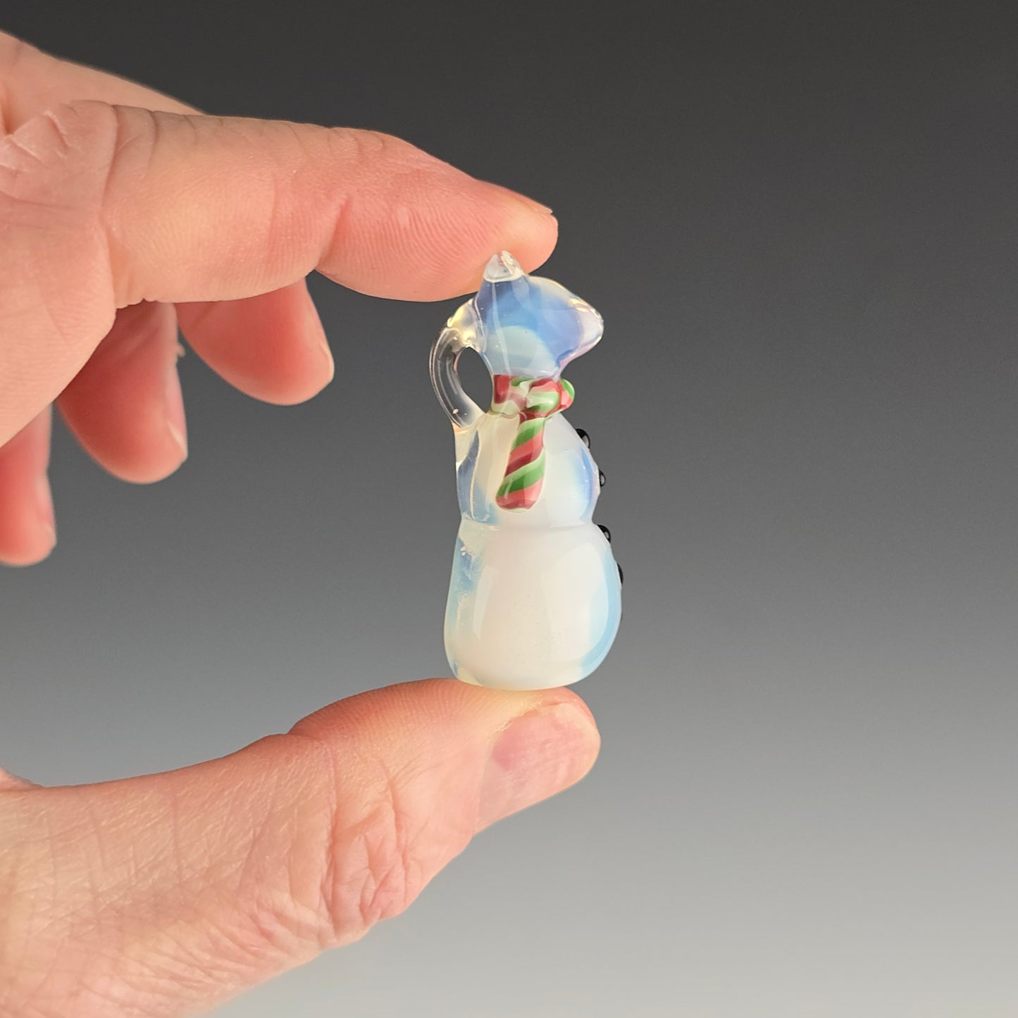 Ice Snowman Kitty pendant