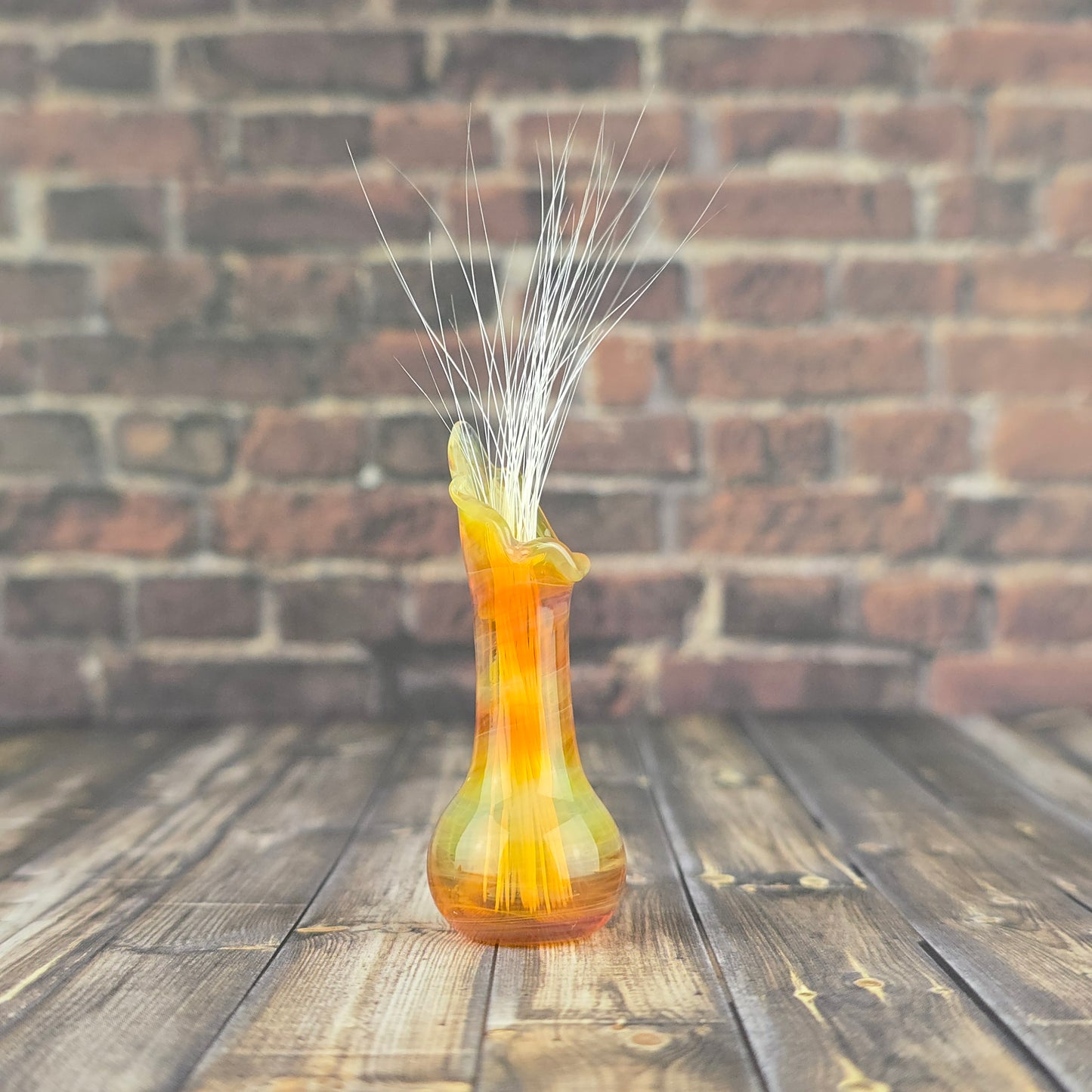 Retro Light Amber Flare Vase