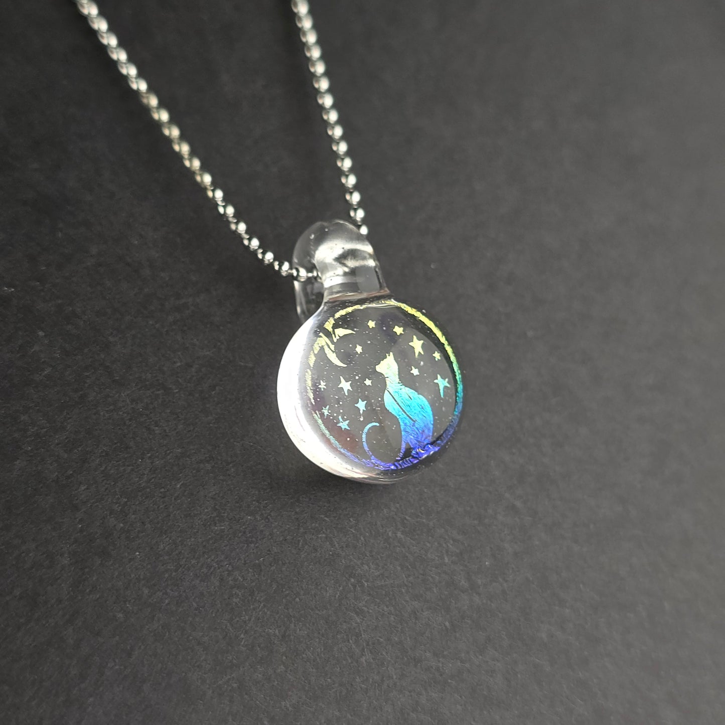 Mini Rainbow Dichro Moon & Stars Kitty: UV Lucy