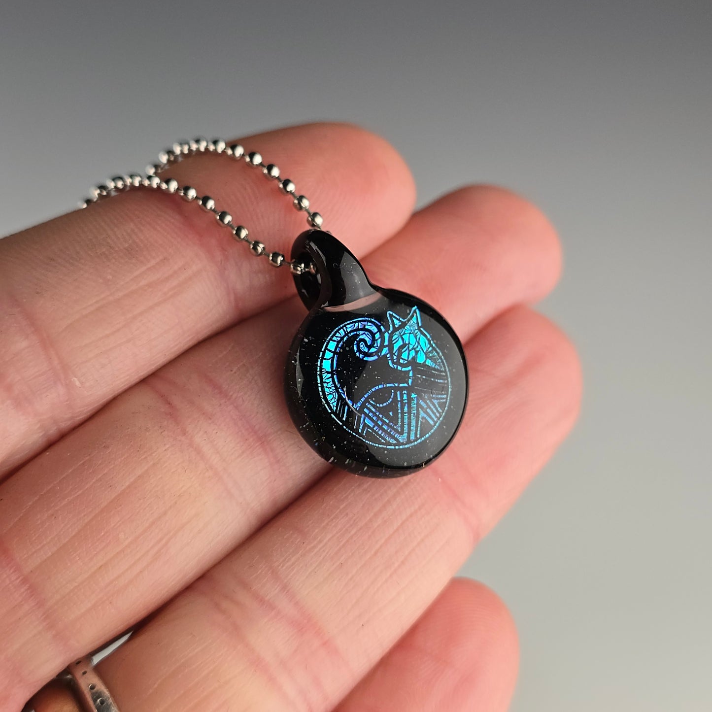 Mini Blue Dichro Aztec: Galaxy Black