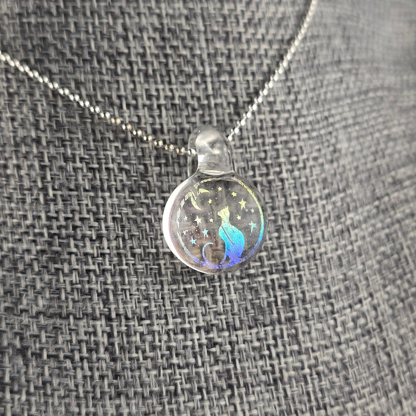 Mini Rainbow Dichro Moon & Stars Kitty: UV Lucy