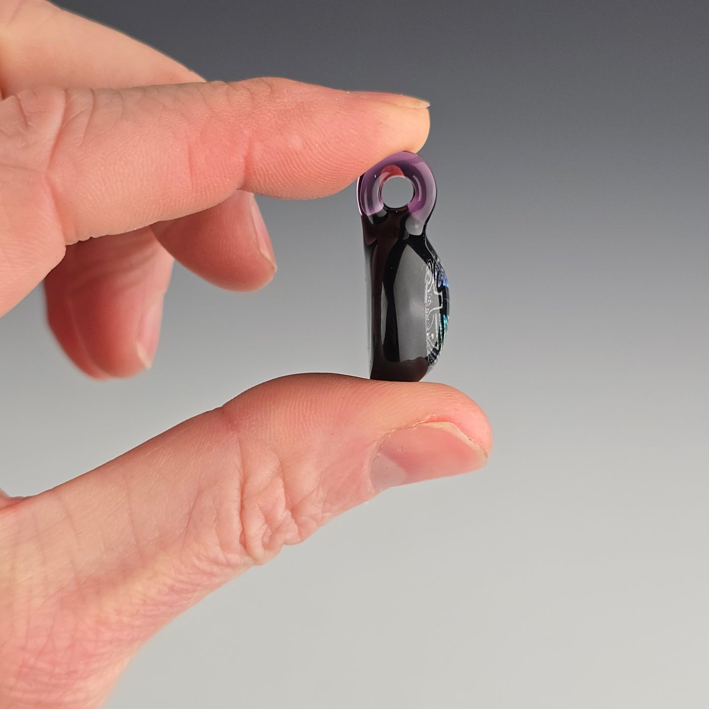 Rainbow Dichro Aztec Kitty: Galaxy & Gold Amethyst